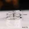 Wave Brass Finger Rings for Women FS-WG2693B-01-5
