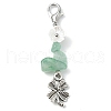 Natural Malachite & Prehnite & Peridot & Green Aventurine Chip Pendant Decorations HJEW-JM02712-3