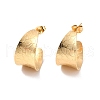 Ion Plating(IP) 304 Stainless Steel Chunky C-shape Stud Earrings EJEW-P198-07G-1