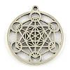 Tibetan Style Alloy Pendants TIBEP-R348-39AS-RS-1