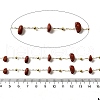 Handmade Natural Red Jasper Chip Beaded Chains CHC-F020-09G-03-2