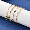 Brass Peanut Link Chain Necklaces NJEW-M108-37G-5