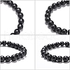 Synthetic Black Stone Beaded Stretch Bracelets B072-3-4