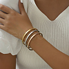 3Pcs Classic Stainless Steel Hinged Bangles for Women UP3566-3