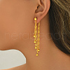 Fashionable Brass Round Tassel Stud Earrings MY1502-4