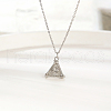 Elegant Stainless Steel Triangle Pendant Necklace for Women's Daily Wear YJ9292-2-1