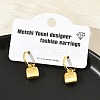 Brass Pendants Hoop Earrings EJEW-B120-08G-02-2