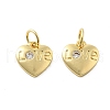 Brass Micro Pave Cubic Zirconia Pendants KK-C092-24E-G-1
