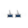S925 Sterling Silver Rectangle Stud Earrings SC5320-9-1