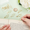 12Pcs 6 Style Flower/Snowflake/Bowknot Brass Micro Cubic Zirconia Charm Bookmarks AJEW-AB00184-3