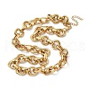 304 Stainless Steel Double Ring Link Chain Necklaces NJEW-S453-02P-A-4
