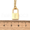 304 Stainless Steel Rolo Chain Pendant Necklaces NJEW-S444-01G-05-3