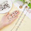 8Pcs Round 304 Stainless Steel Cabochon Setting Bracelets BJEW-AB00017-3