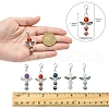 20Pcs 5 Styles Angel Natural Carnelian & Rose Quartz & Quartz & Lapis Lazuli & Amethyst Pendant Decorations HJEW-FS00014-5