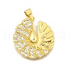 Brass Micro Pave Cubic Zirconia Pendants KK-Z104-15G-1
