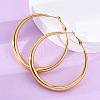 304 Stainless Steel Hoop Earrings EJEW-Z093-01G-01-2