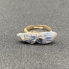 Nuggets Alloy Wire Wrapped Natural Kyanite Cuff Rings FS-WGA7830-16-1