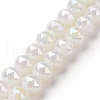 Electroplate Opaque Glass Beads Strands EGLA-H101-01F-2