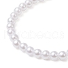 3Pcs 3 Styles ABS Plastic Imitation Pearl Beads and Shell Beads Stretch Bracelets for Women BJEW-JB11797-5