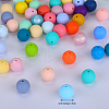 Round Silicone Focal Beads SI-JX0046A-93-2