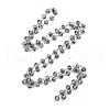 Faceted Rondelle Handmade Electroplate Glass Beads Chains AJEW-JB00130-01-2