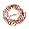 Baking Painted Pearlized Glass Pearl Round Bead Strands HY-Q003-4mm-11-2