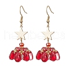 Star Glass Seed Beads Dangle Earrings EJEW-MZ00428-02-2