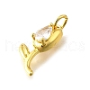Brass Micro Pave Cubic Zirconia Pendants KK-Z102-01G-01-3