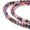 Natural Red Corundum/Ruby and Sapphire Beads Strands G-M390-05-5