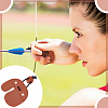  4Pcs 2 Styles Fingers Leather Archery Bow Gloves Tip Protector AJEW-NB0006-34-4