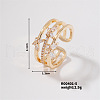 Chic Butterfly Brass Rhinestones Cuff Ring UR3692-5-1