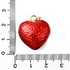 Brass Enamel Pendants KK-P303-13B-G-3