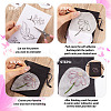 20 Patterns Non-woven Fabrics Water-soluble Embroidery Aid Drawing Sketch DIY-TAC0100-009-13