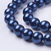 Shell Pearl Beads Strands BSHE-L035-8mm-I08-1