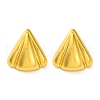 Ion Plating(IP) 304 Stainless Steel Triangle Stud Earrings EJEW-K295-09G-1