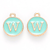 Golden Plated Alloy Enamel Charms ENAM-S118-05W-1