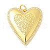 Brass Micro Pave Cubic Zirconia Pendants KK-U053-13G-1