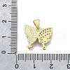 Brass Micro Pave Clear Cubic Zirconia Pendants KK-V010-14G-3