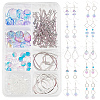SUNNYCLUE DIY Purple Themed Glass Earring Making Kits DIY-SC0014-36P-1