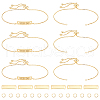 Unicraftale DIY Blank Rectangle Brass Link Slider Bracelet Making Kit DIY-UN0056-19-1