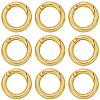 SUNNYCLUE 12Pcs Rack Plating Brass Spring Gate Rings KK-SC0005-69-1