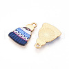 Winter Theme Printed Alloy Pendants PALLOY-H127-03G-01-01-2