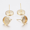 304 Stainless Steel Stud Earring Settings STAS-H436-20E-1