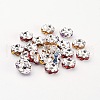 Brass Rhinestone Spacer Beads X-RSB6mm-1