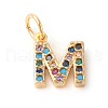 Brass Micro Pave Colorful Cubic Zirconia Charms X-ZIRC-F092-01-M-1