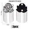 SUPERFINDINGS 2Pcs Detachable Iron Tassel Epaulettes FIND-FH0005-43B-2