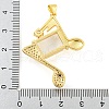 Rack Plating Brass Micro Pave Clear Cubic Zirconia Pendants ZIRC-L100-157G-01-3