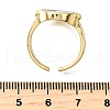 Brass Enamel Adjustable Cuff Rings RJEW-G349-01G-7