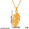 Stainless Steel Leaf Pendant Necklaces for Women DL2370-2-1