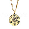Stainless Steel Flower of Life Metatron Angel Solomon Pendant Necklaces BU8279-1-1